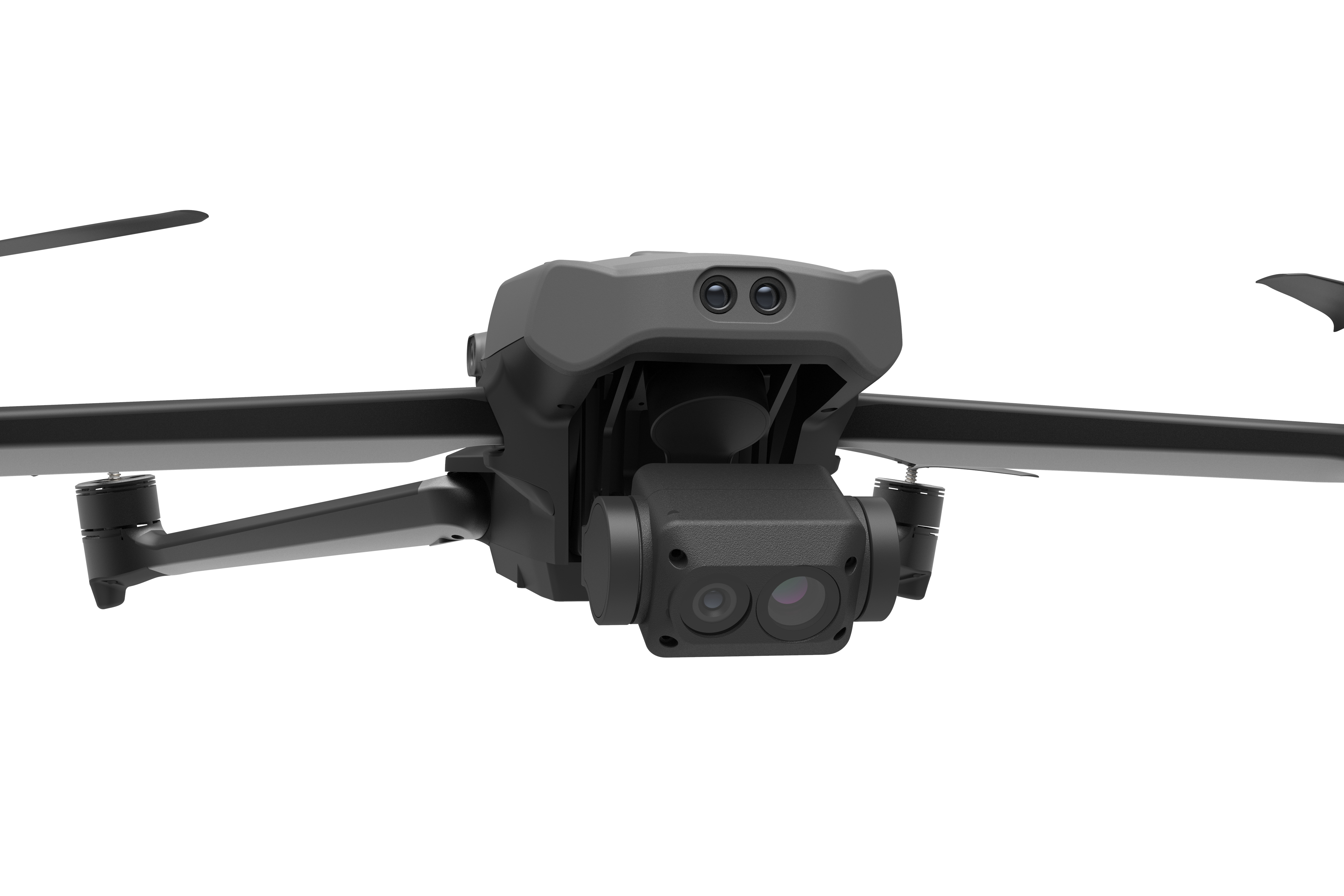 Front view of drone camera system